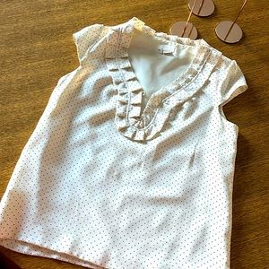Kate Spade White Polka Dot Blouse